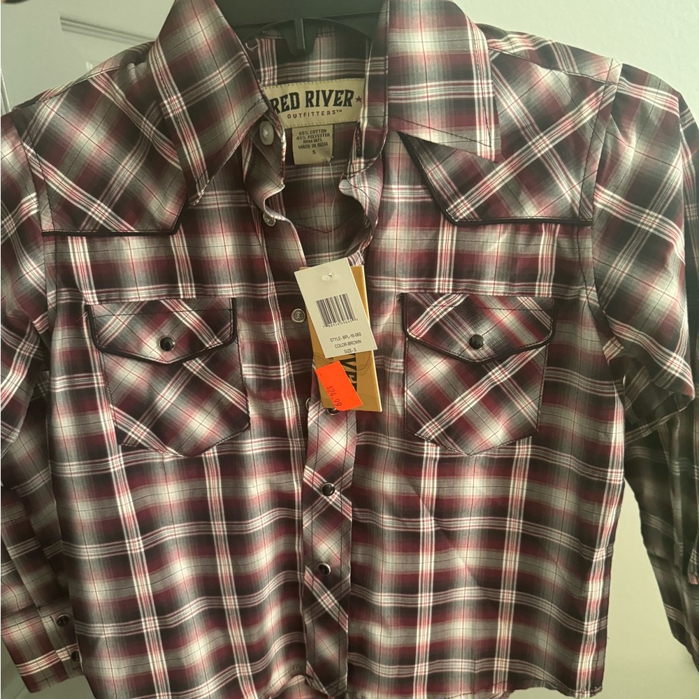 Plaid Shirt - Black and Red
